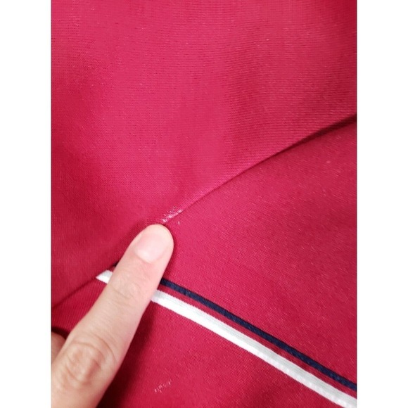 Vintage The Sports Scene Jacket Mens Medium Red Ribbed Full Zip Pockets Outdoor - Picture 5 of 11